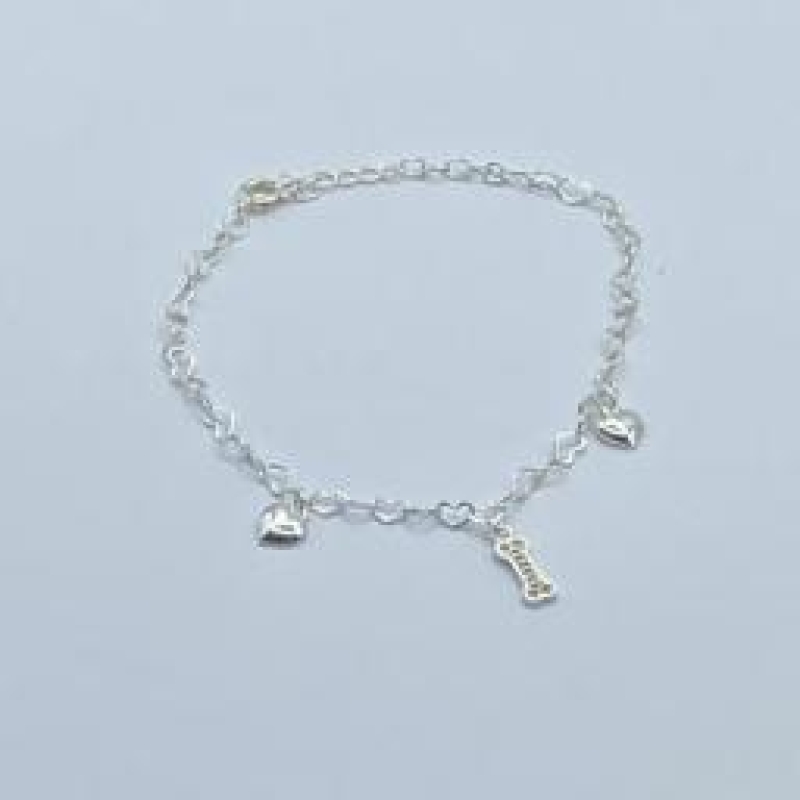 Pulseira Corações Osso Pet