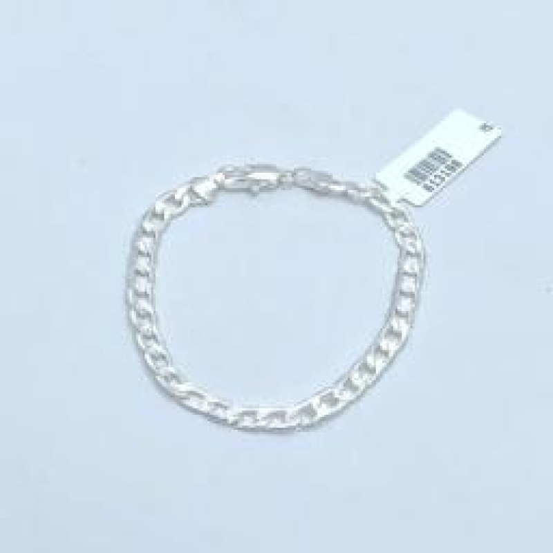 Pulseira Grumet Diamantada Prata