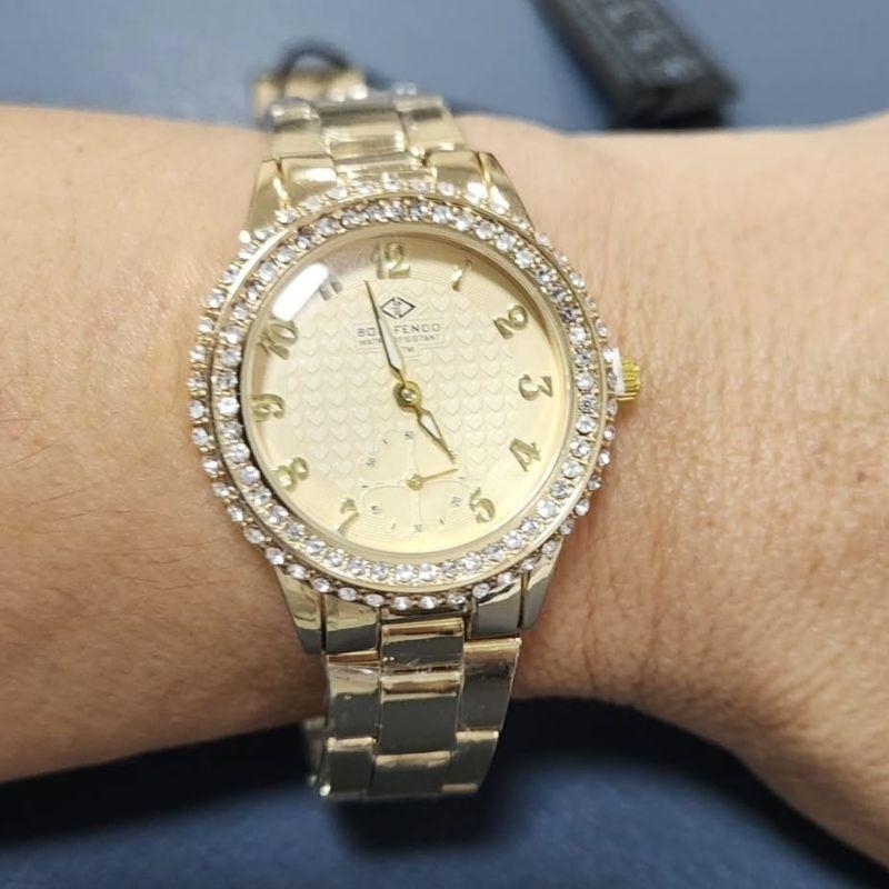 Relógio Redondo c/ Strass