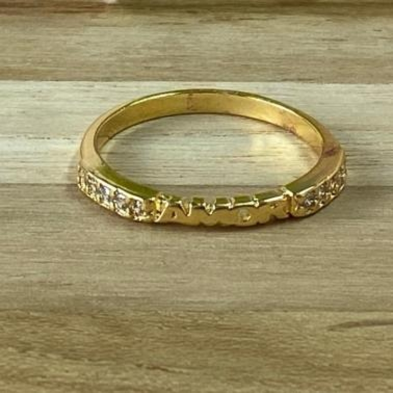 Anel Amor c/ Brilhantes Laterais