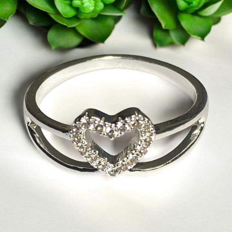 Anel Coração Prata