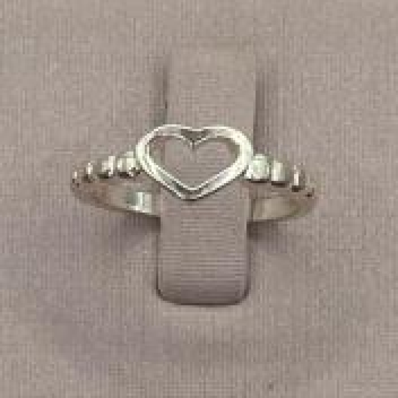 Anel Coração Prata
