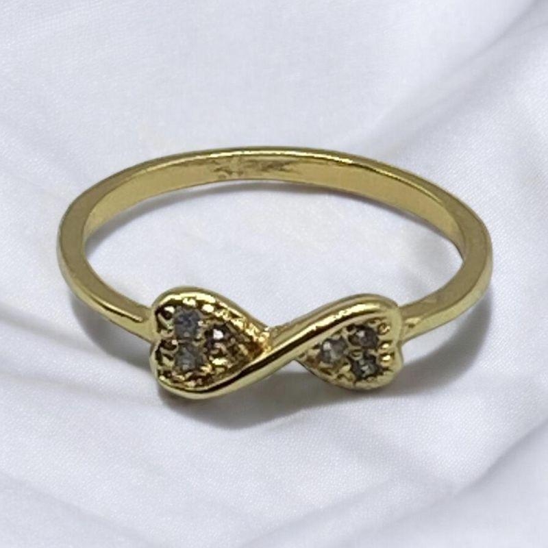 Anel Infinito com Pedras Cristais