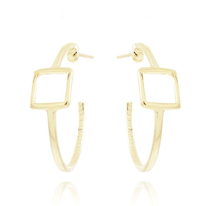 Brinco Argola c/ Quadrado