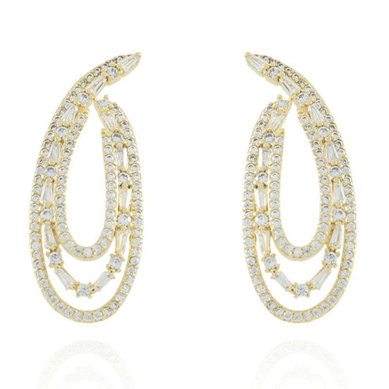 Brinco Cravejado Cristal