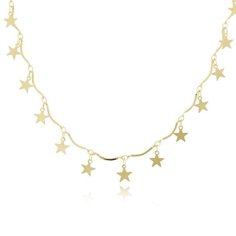 Colar Estrelas Chapeadas