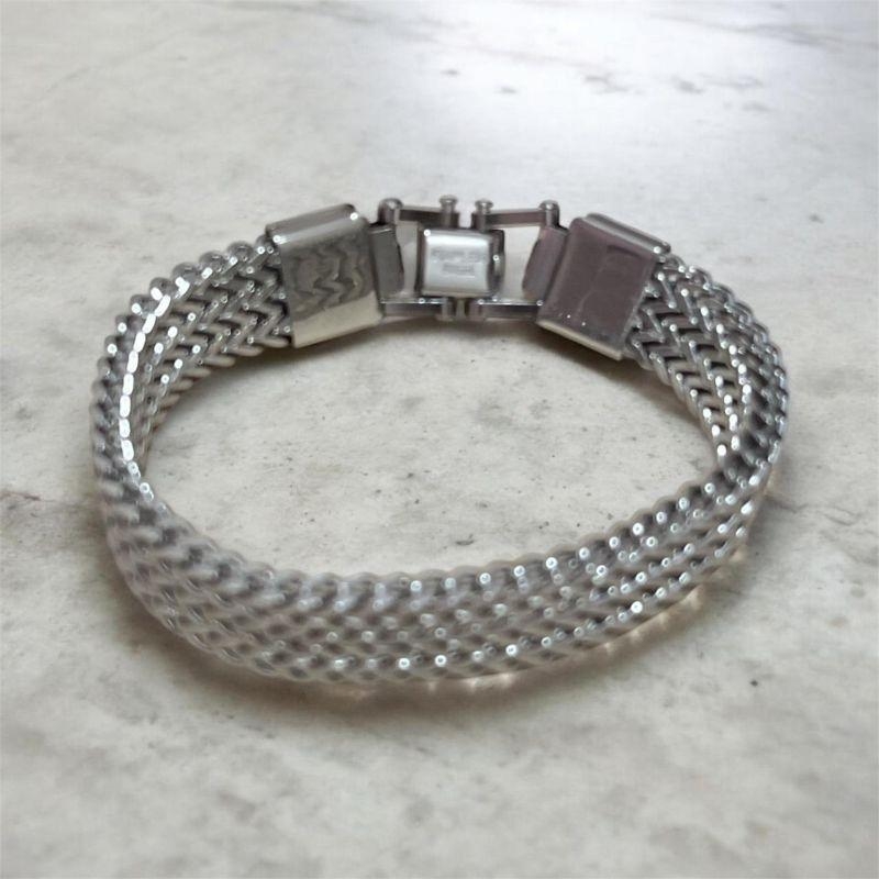 Pulseira Masculina 3 Fileiras Elos Engatados