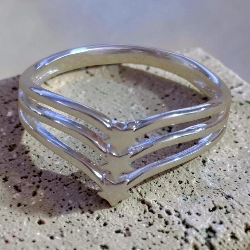 Anel 3 Aros 3 Estrelas