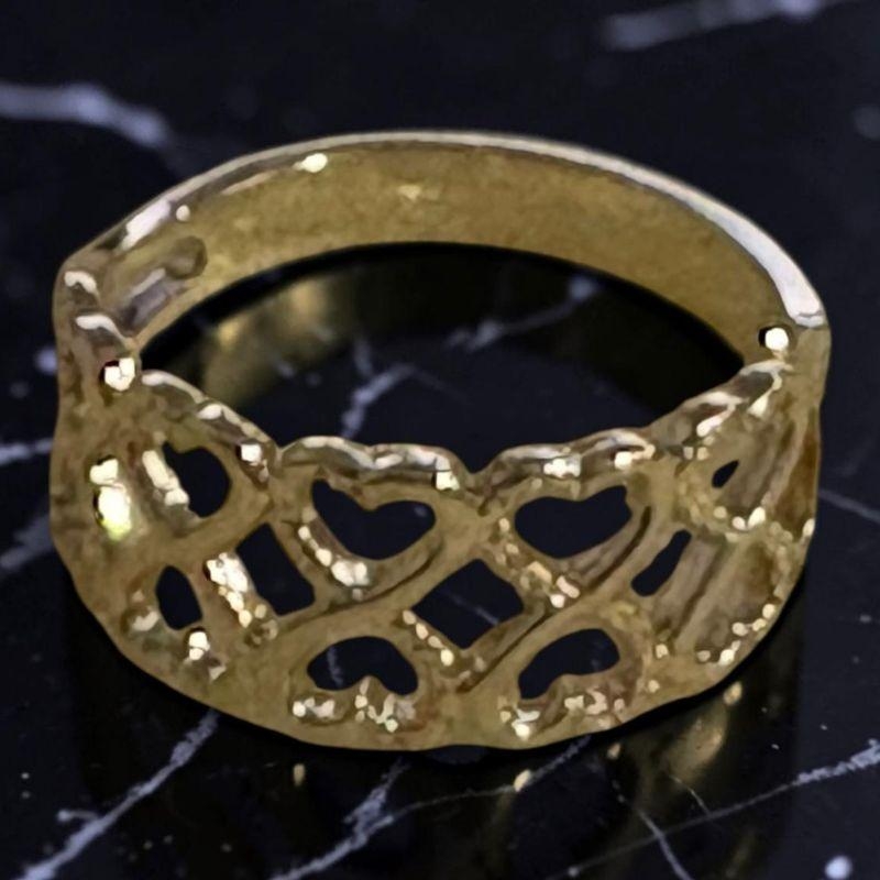 Anel Corações Duplos