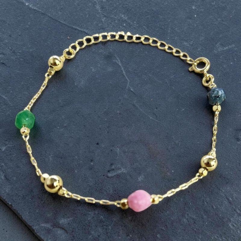 Pulseira Pedra Naturais Coloridas