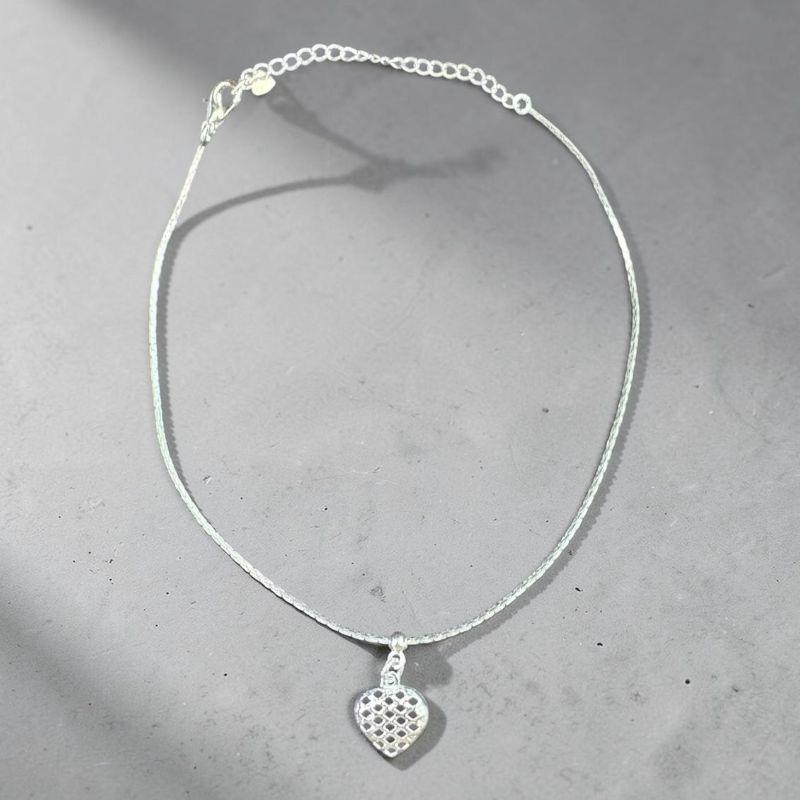 Tornozeleira Malha L90 c/ Coração Detalhes Vazados