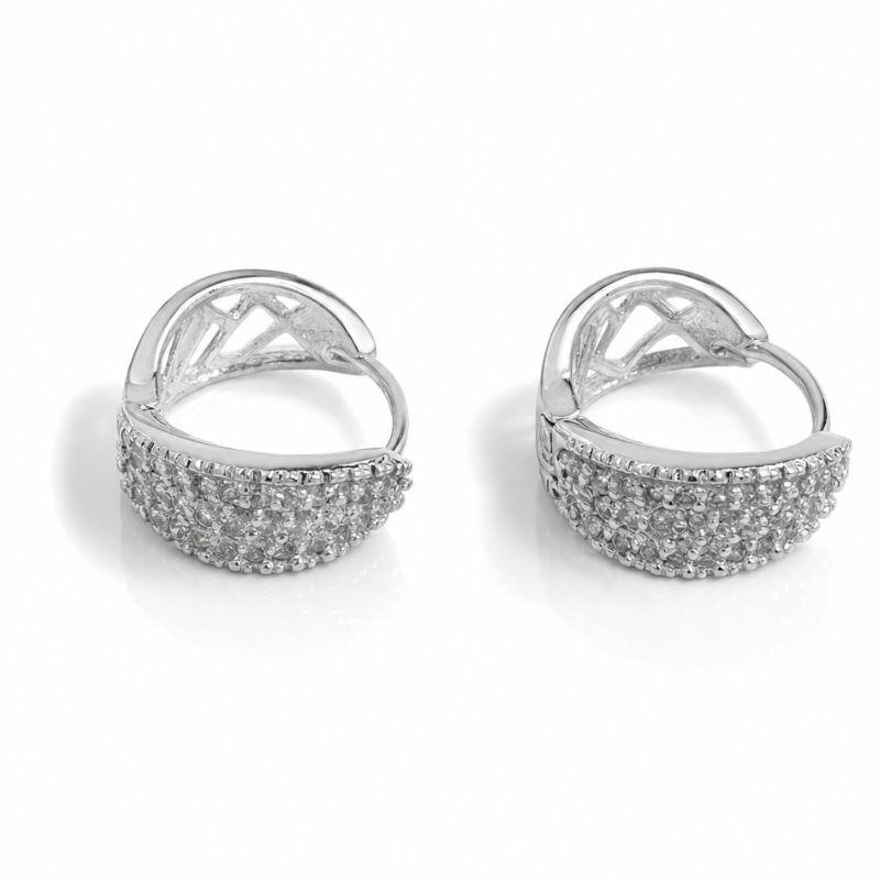 Brinco Argolinha Brilhantes Click