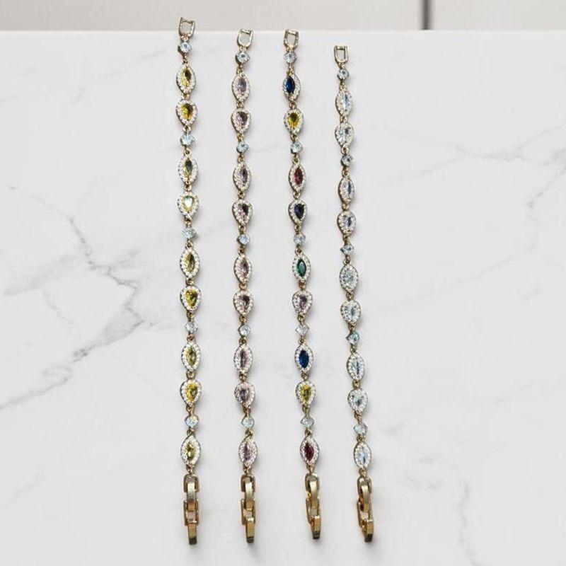 Pulseiras Diversas Pedras Coloridas Brilhantes