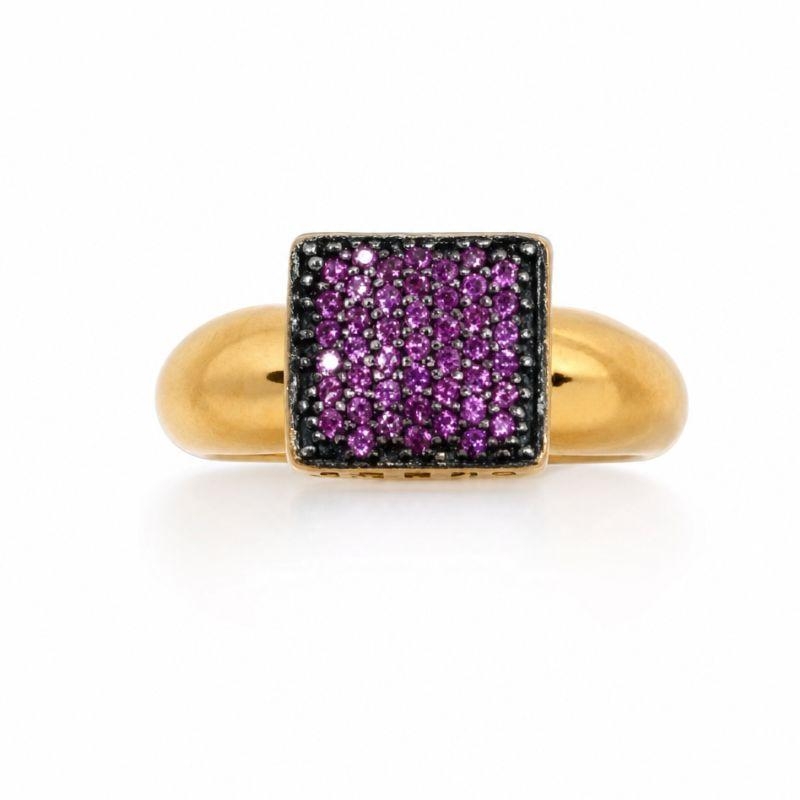 Anel Zirconias Rosa