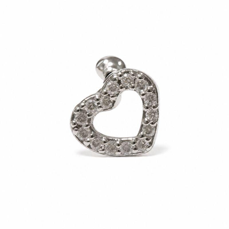 Piercing Coração Brilhantes