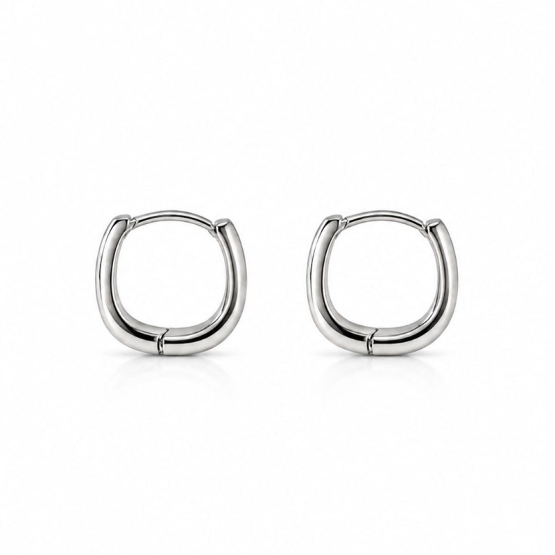 Brinco Argola Quadrada Click