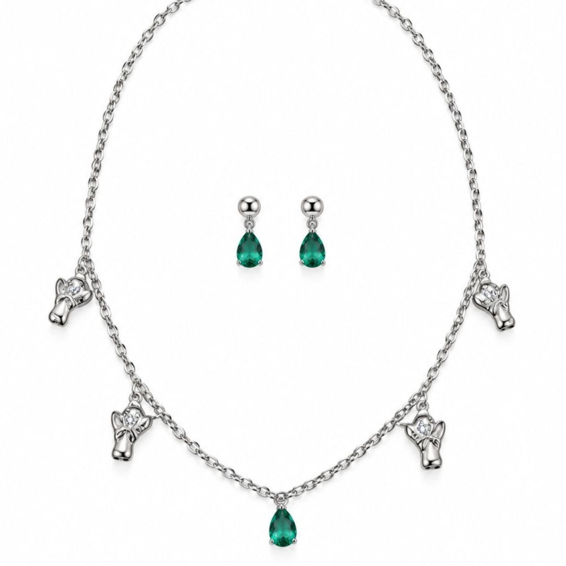 Conjunto Alegria Pedra Verde - Anjinho