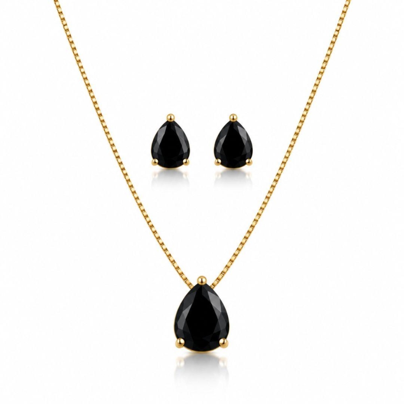 Conjunto Gotas Preto
