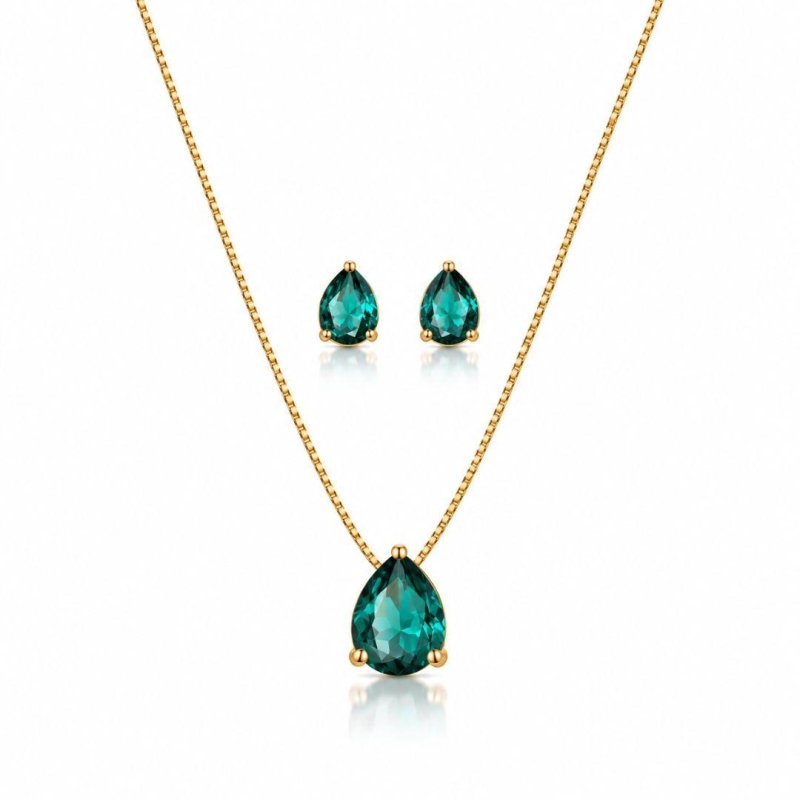 Conjunto Gotas Turmalina