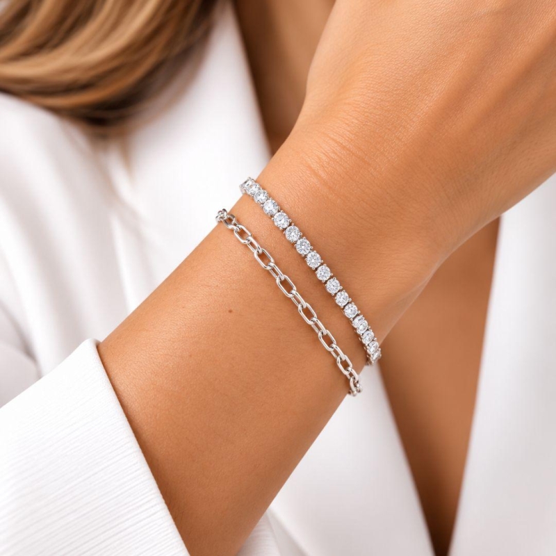 Pulseira Dupla Riviera/Cartier