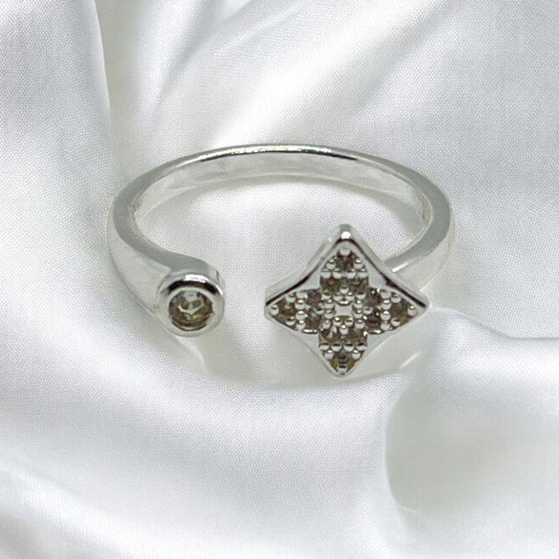 Anel Losango Brilhantes Regulável