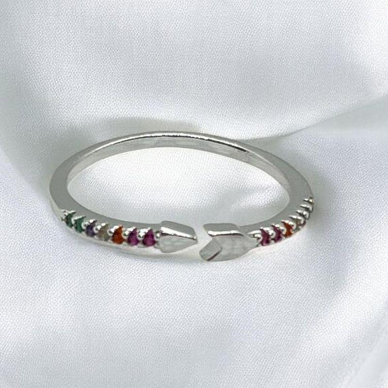 Anel Pedrinhas Coloridas Regulável