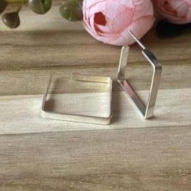 Argola Quadrada Prata