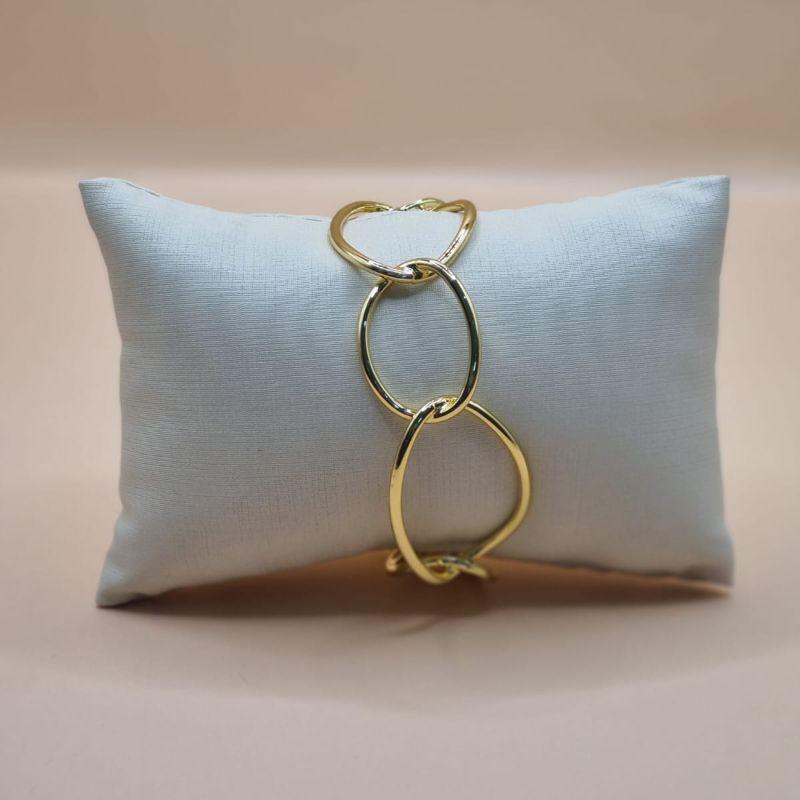 Bracelete Argolas Douradas