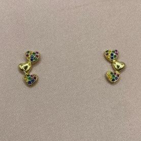 Brinco 2º Furo Coração Color