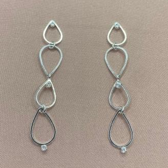 Brinco 3 Gotas Brilhantes