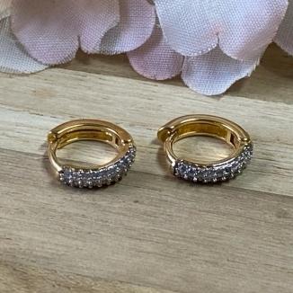 Brinco Argola 2 Filas Vazado P