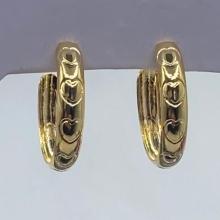 Brinco Argola c/ Corações Forjados