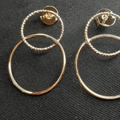 Brinco Argola Dupla Dourada