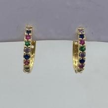 Brinco Argola Pequena c/ Zirconias