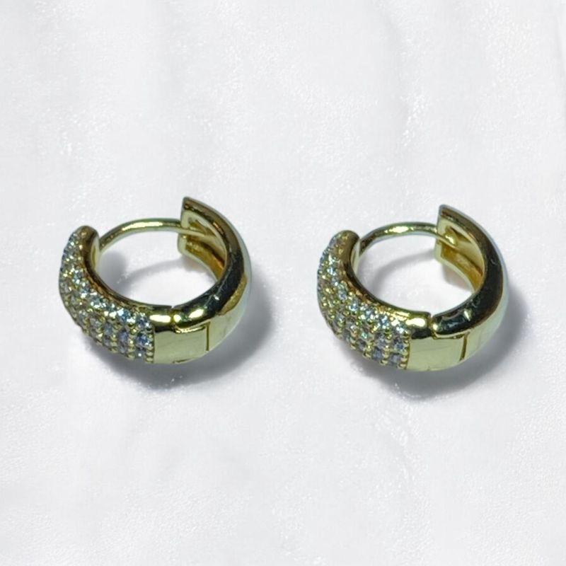 Brinco Argolinha com Brilhantes