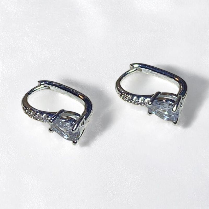 Brinco Argolinha Gota Brilhante