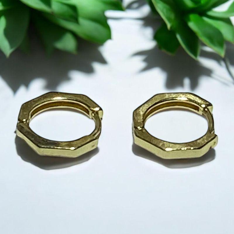 Brinco Argolinha Sextavada