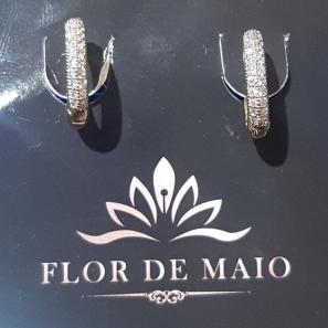 Brinco Argolinha Zirconias Cristal