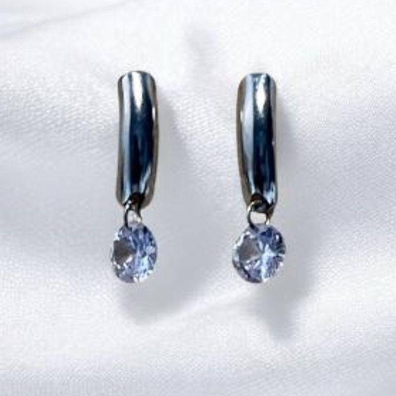 Brinco c/ Brilhante Aço Inox