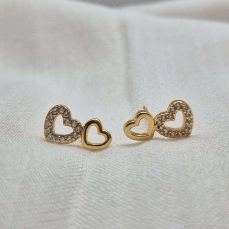Brinco Coração Duplo