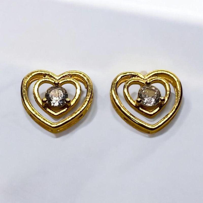 Brinco Corações c/ Brilhante