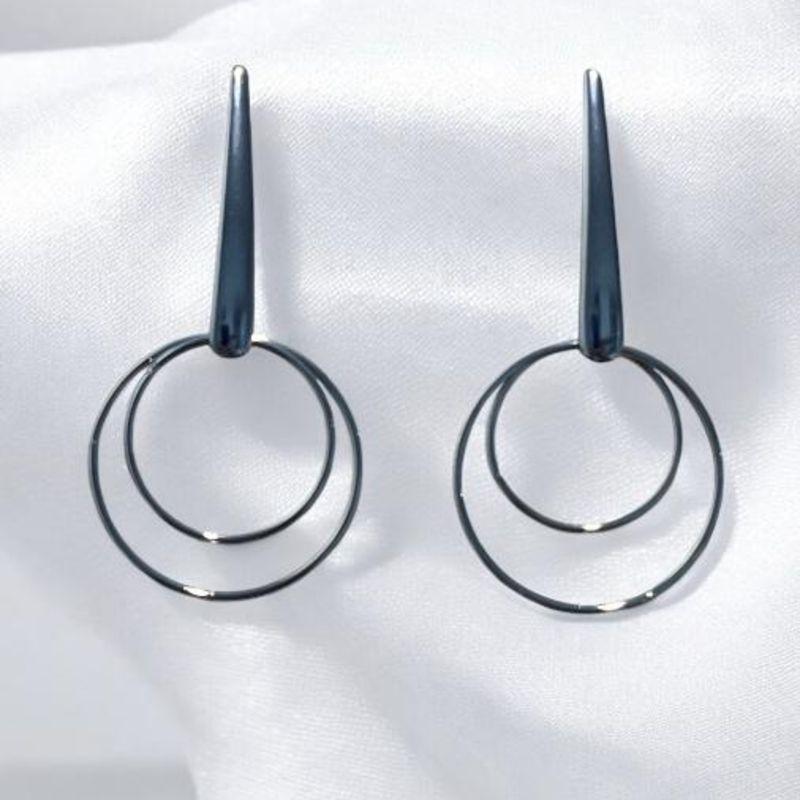 Brinco Duas Argolas Aço Inox