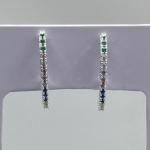 Brinco Ear Cuff Zirconias Coloridas