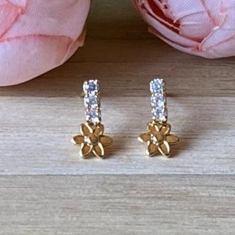 Brinco Estrelinha com Pedrinhas