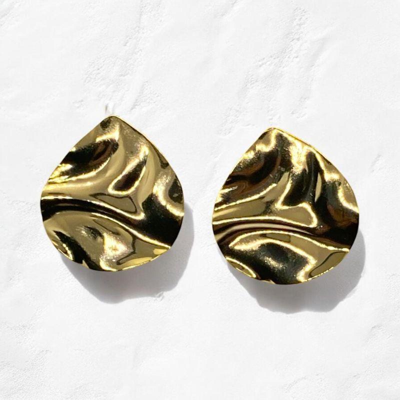 Brinco Gota Chapa Ondulada