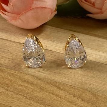 Brinco Gota Cristal Grande