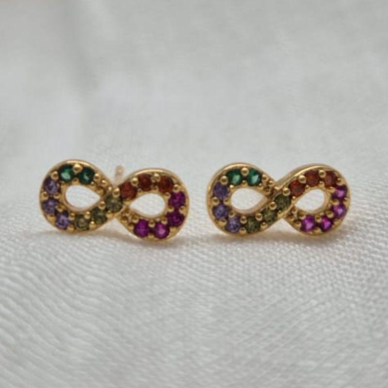 Brinco Infinito Brilhantes Color