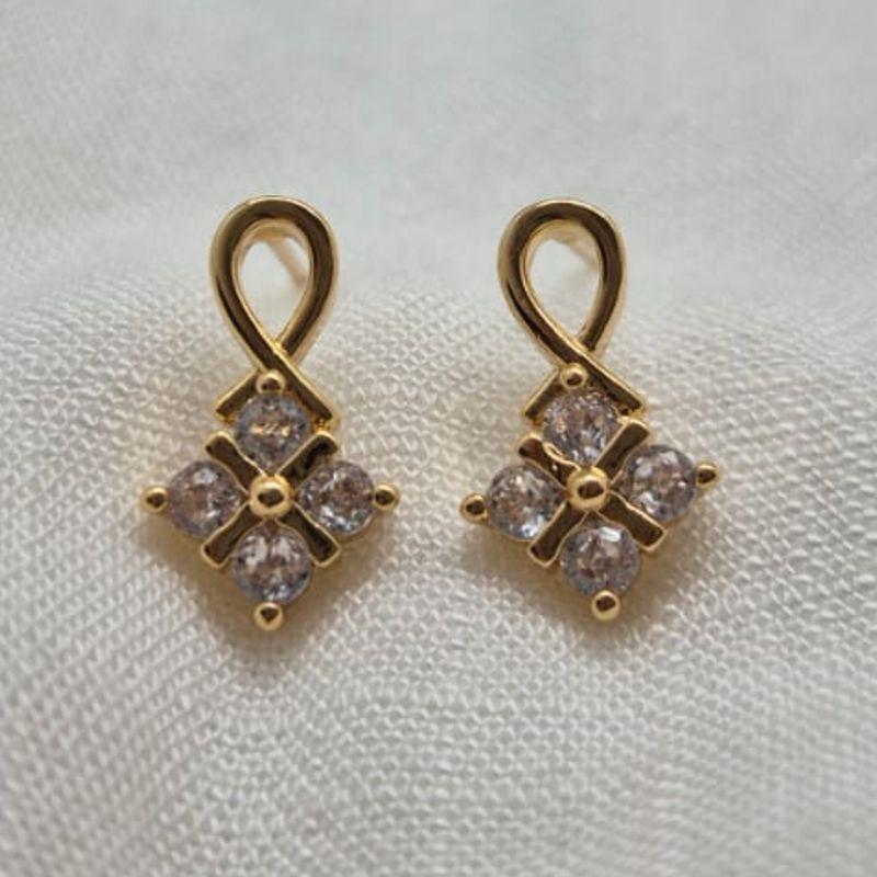 Brinco Losango Brilhantes