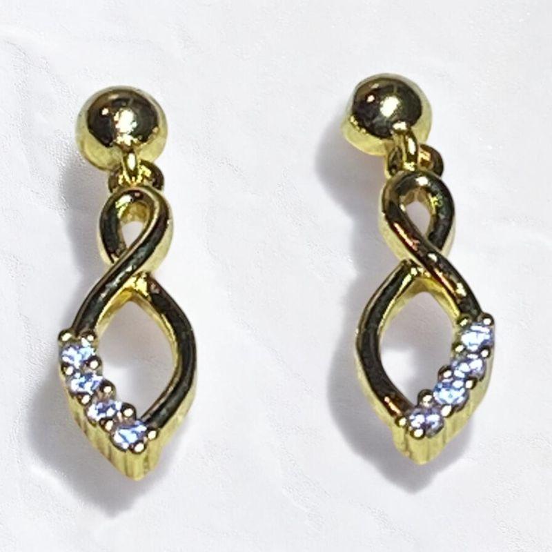 Brinco Pendente Infinito Trabalhado