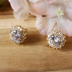 Brinco Zirconia 6mm + Microzirconias em Volta